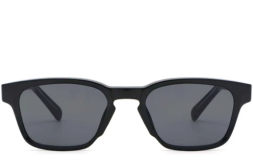 Rectangular Black Plastic Sunglasses #BS2503-0214