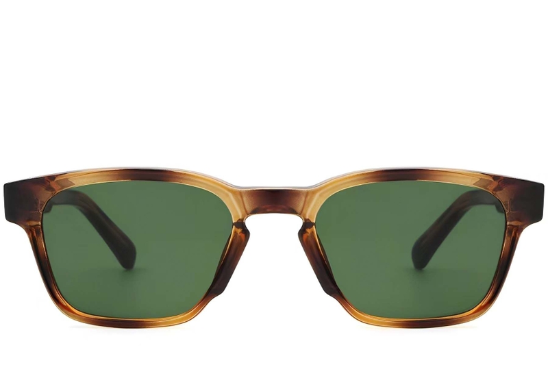 Rectangular Tortoiseshell Plastic Sunglasses #BS2503-0215