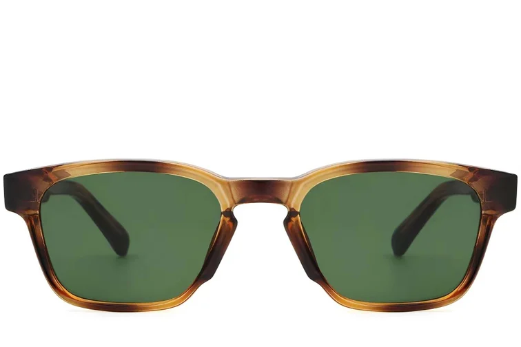 Rectangular Tortoiseshell Plastic Sunglasses #BS2503-0215
