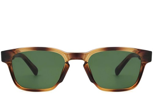 Rectangular Tortoiseshell Plastic Sunglasses #BS2503-0215