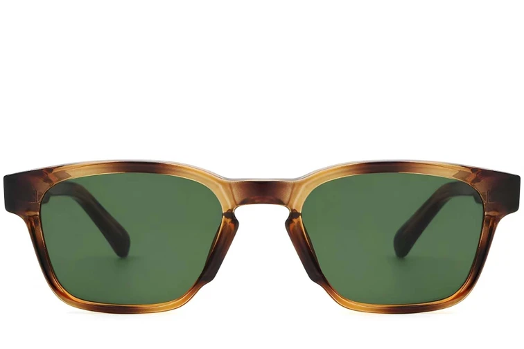 Gafas de sol rectangulares de plástico carey # BS2503-0215