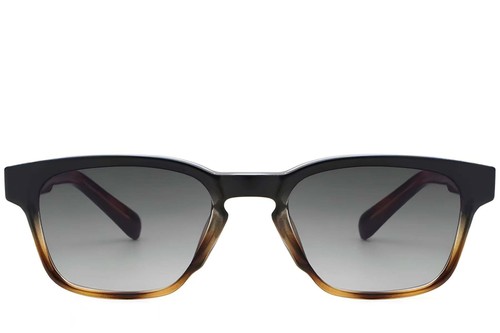 Lunettes de soleil rectangulaires en plastique écaille de tortue #BS2503-0217