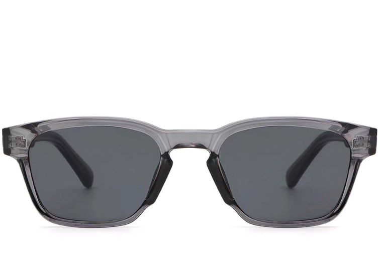 Rectangular Grey Plastic Sunglasses #BS2503-0218