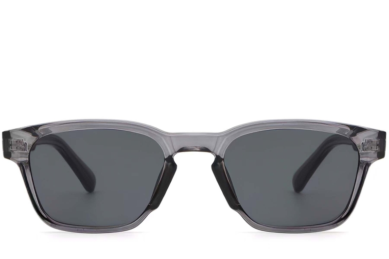 Rectangular Grey Plastic Sunglasses #BS2503-0218