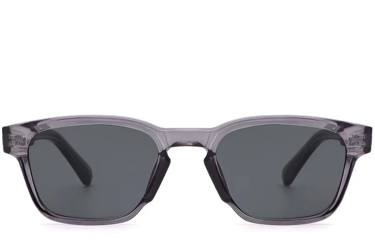 Rectangular Grey Plastic Sunglasses #BS2503-0218