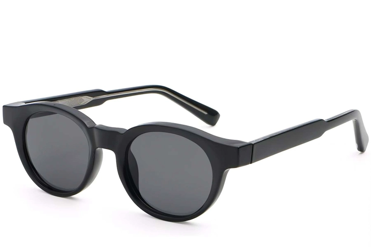 Oval Black Plastic Sunglasses #BS2503-0220