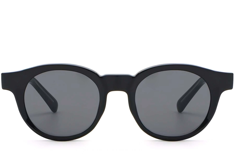 Oval Black Plastic Sunglasses #BS2503-0220