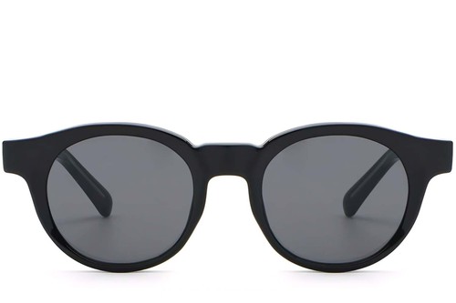 Oval Black Plastic Sunglasses #BS2503-0220