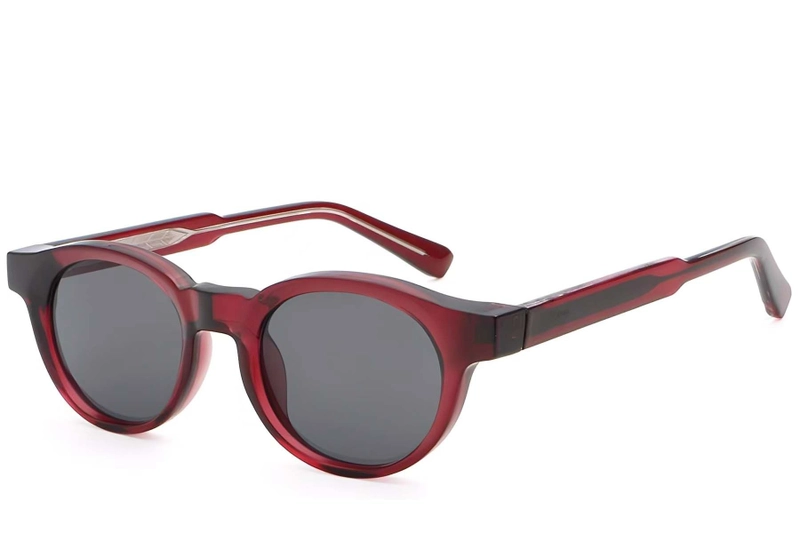 Oval Red Plastic Sunglasses #BS2503-0221