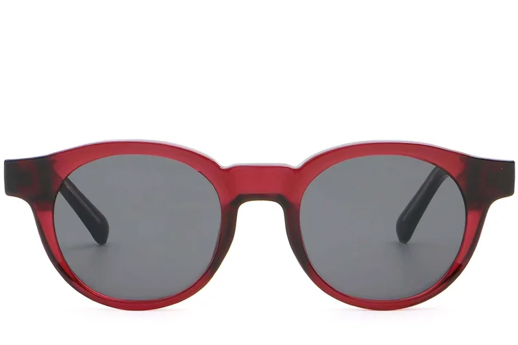 Oval Red Plastic Sunglasses #BS2503-0221