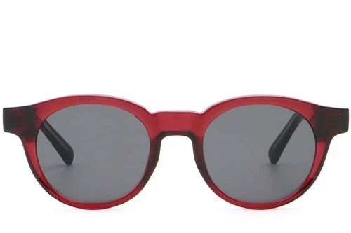 Oval Red Plastic Sunglasses #BS2503-0221