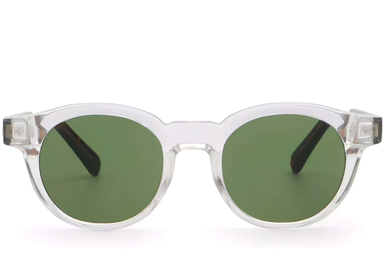 Oval Transparent Plastic Sunglasses #BS2503-0224