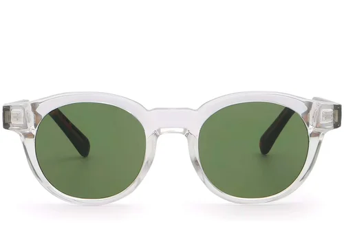 Lunettes de soleil ovales transparentes en plastique #BS2503-0224
