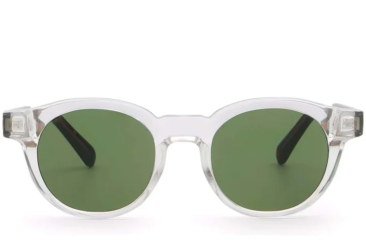 Lunettes de soleil ovales transparentes en plastique #BS2503-0224