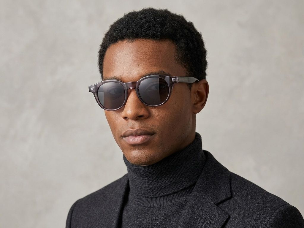 Oval Purple Plastic Sunglasses #BS2503-0225