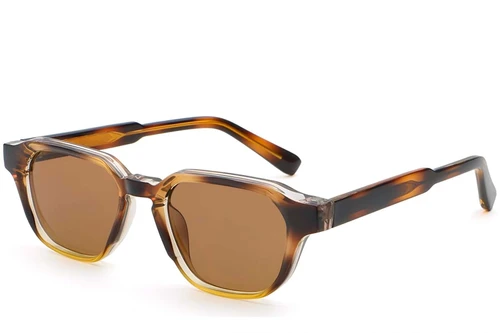 Rectangular Tortoiseshell Plastic Sunglasses #BS2503-0226