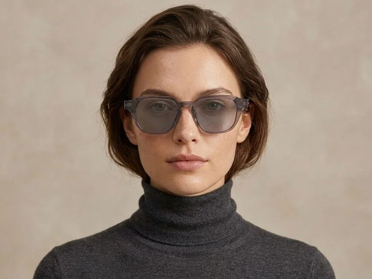 Rectangular Purple Plastic Sunglasses #BS2503-0227