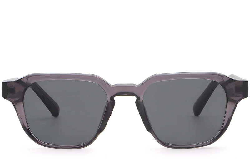 Rectangular Purple Plastic Sunglasses #BS2503-0227