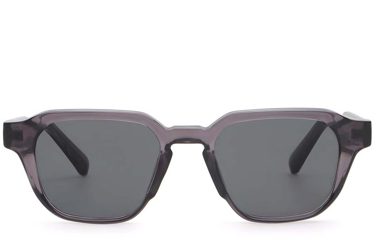 Gafas de sol rectangulares de plástico morado #BS2503-0227