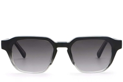 Rectangular Black Plastic Sunglasses #BS2503-0228