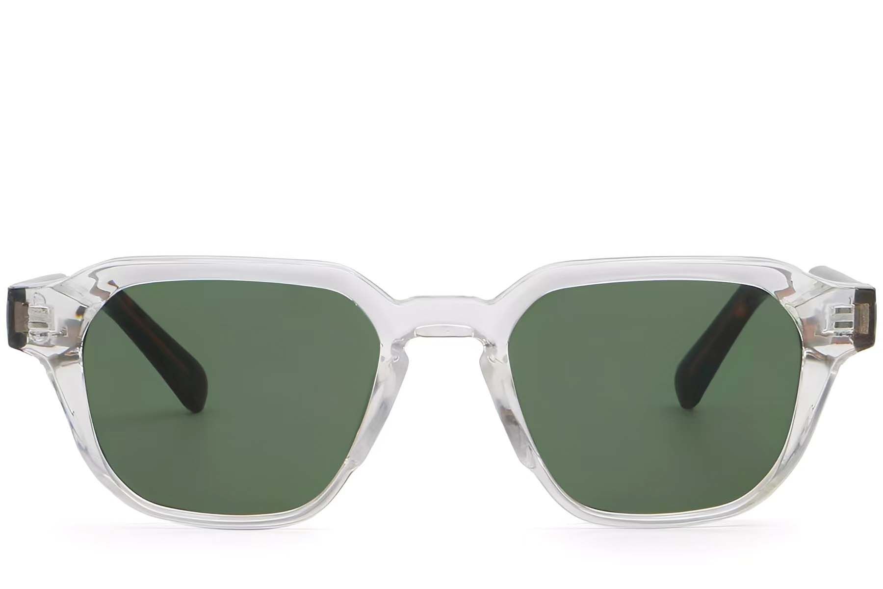 Rectangular Transparent Plastic Sunglasses #BS2503-0229