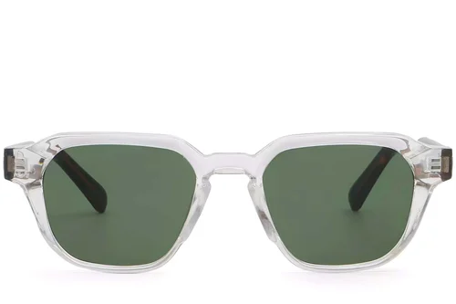 Lunettes de soleil rectangulaires en plastique transparent #BS2503-0229