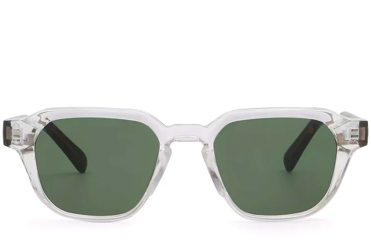 Rectangular Transparent Plastic Sunglasses #BS2503-0229