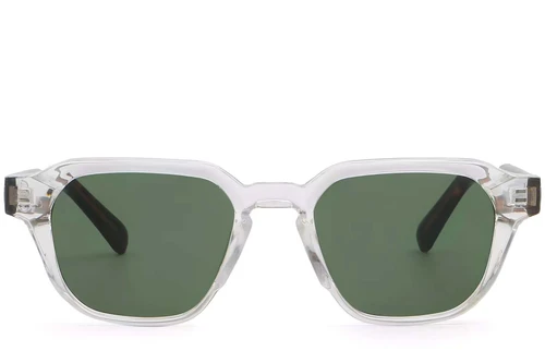 Rectangular Transparent Plastic Sunglasses #BS2503-0229