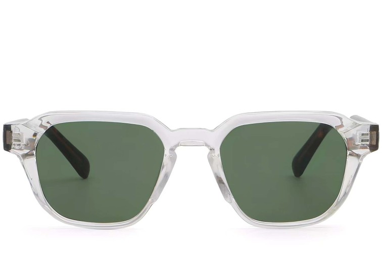 Gafas de sol rectangulares de plástico transparente #BS2503-0229