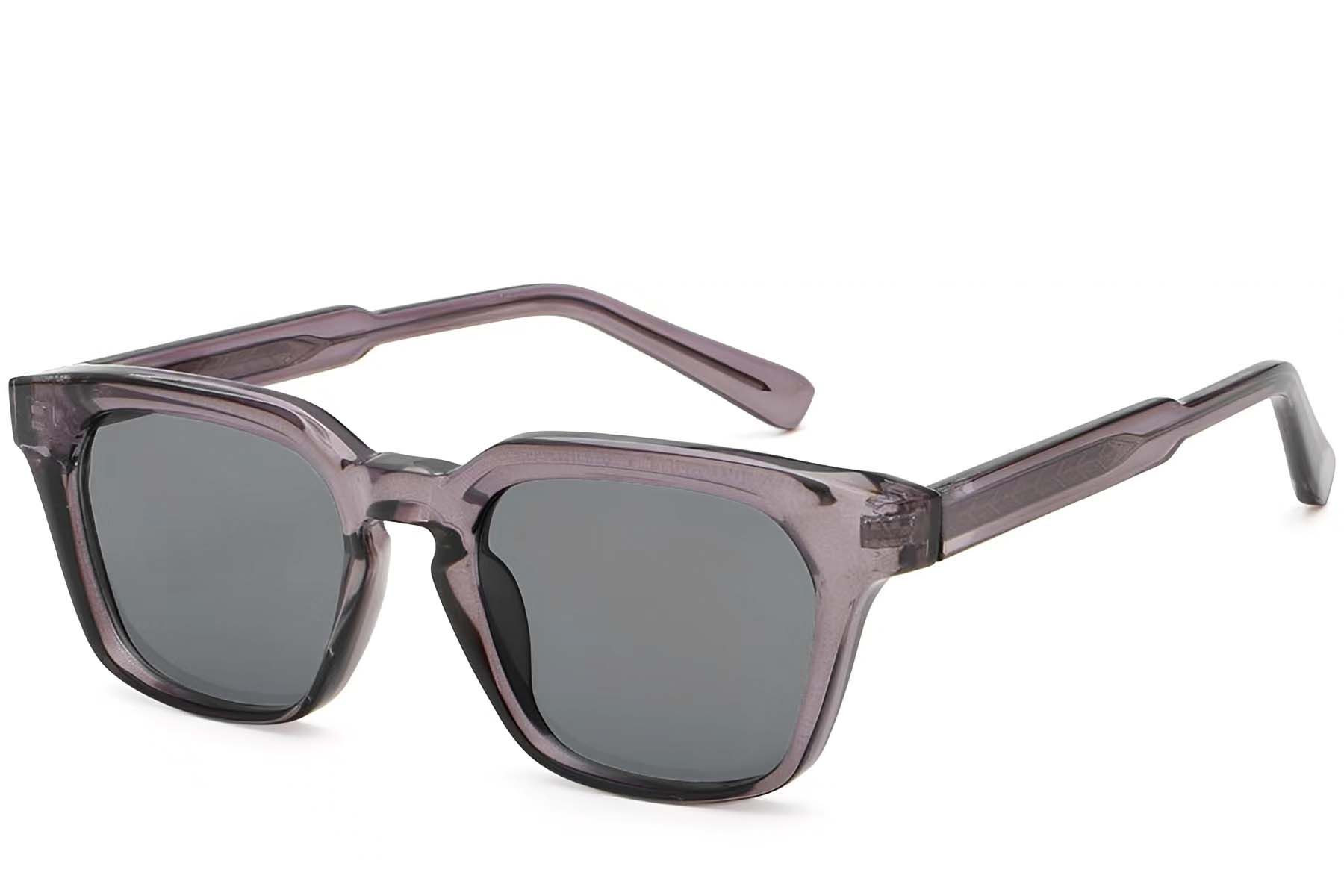 Rectangular Purple Plastic Sunglasses #BS2503-0233