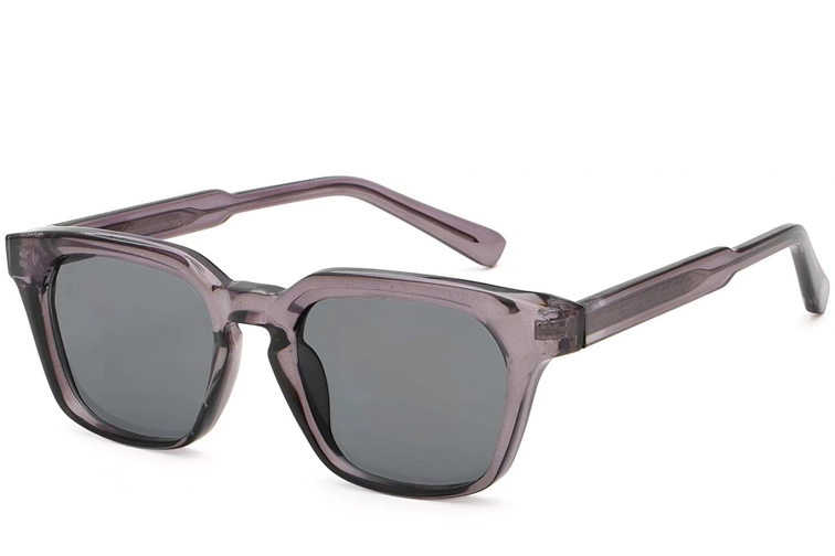Rectangular Purple Plastic Sunglasses #BS2503-0233