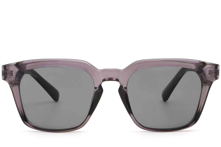 Rectangular Purple Plastic Sunglasses #BS2503-0233