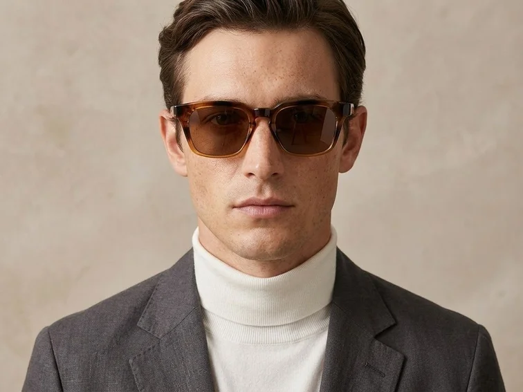 Rectangular Tortoiseshell Plastic Sunglasses #BS2503-0234