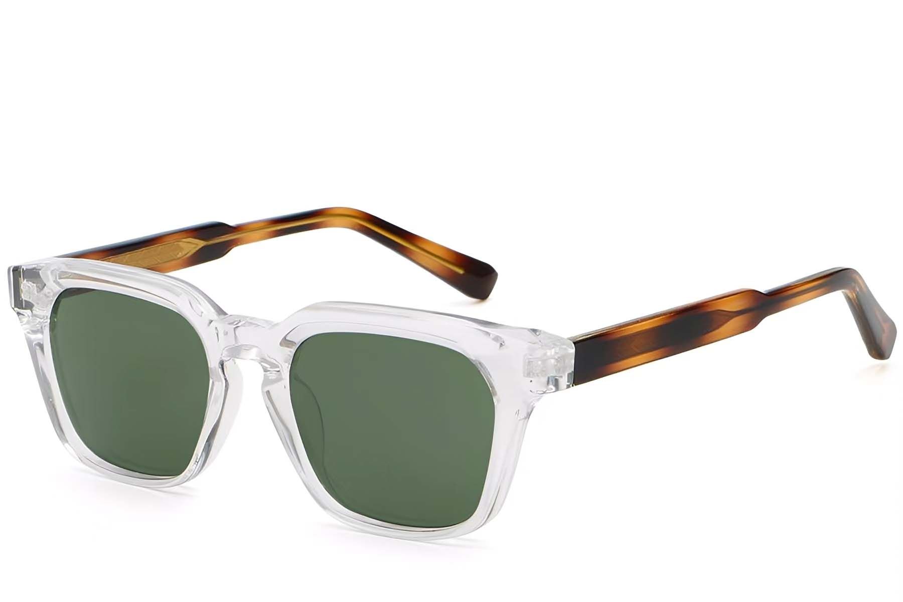 Rectangular Transparent Plastic Sunglasses #BS2503-0235