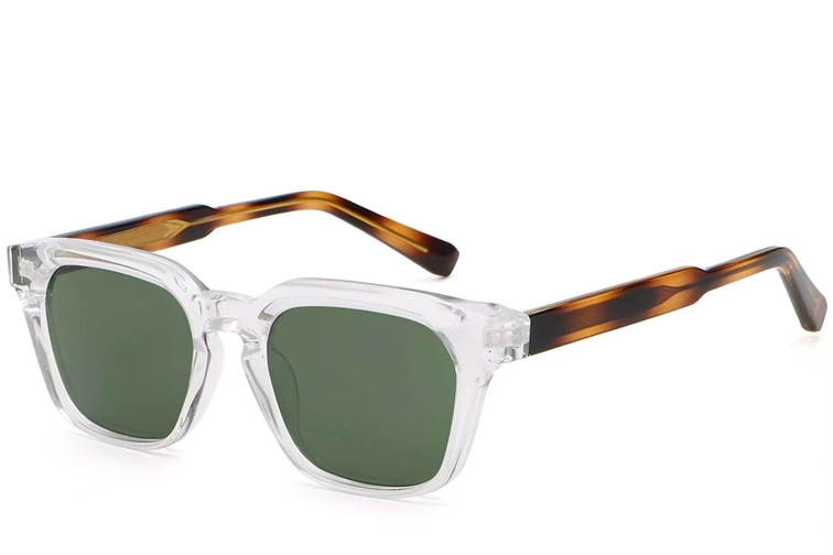 Rectangular Transparent Plastic Sunglasses #BS2503-0235