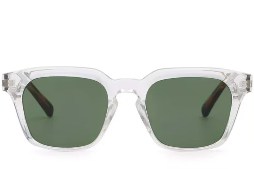 Lunettes de soleil rectangulaires en plastique transparent #BS2503-0235