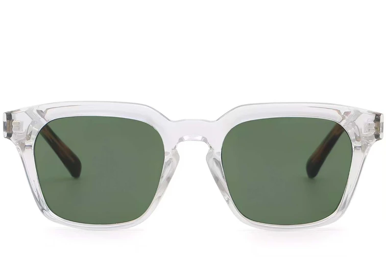 Lunettes de soleil rectangulaires en plastique transparent #BS2503-0235