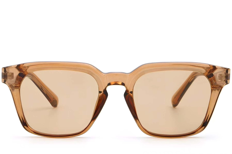 Rectangular Brown Plastic Sunglasses #BS2503-0236