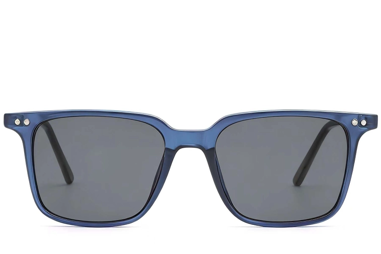Rectangular Blue Plastic Sunglasses #BS2503-0239