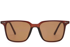 Rectangular Brown Plastic Sunglasses #BS2503-0240