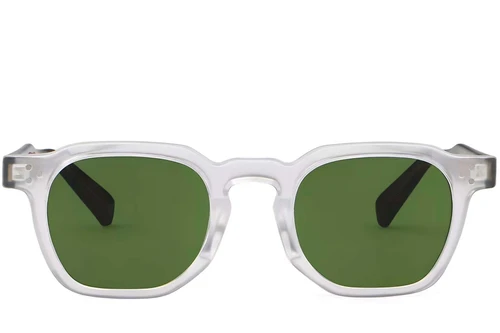 Geometric Transparent Plastic Sunglasses #BS2503-0241