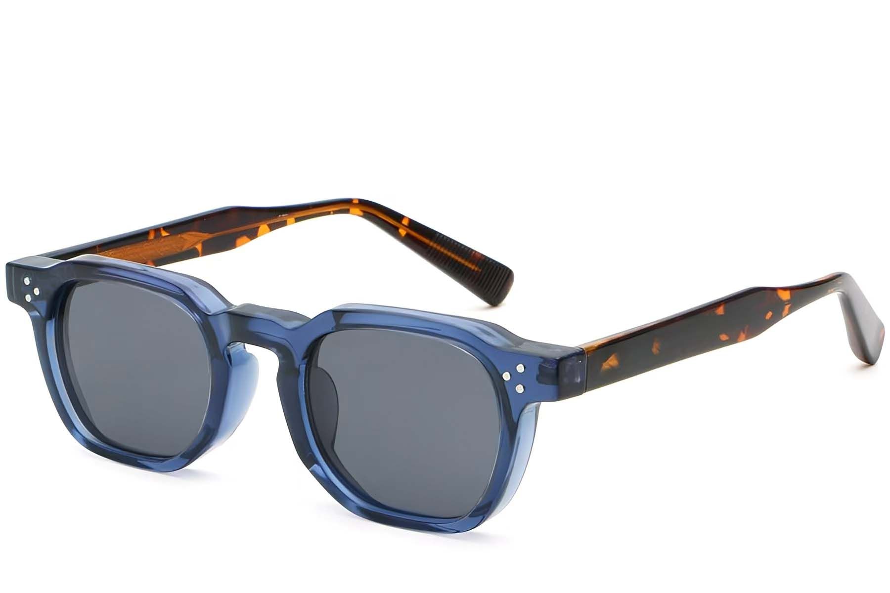 Geometric Blue Plastic Sunglasses #BS2503-0242