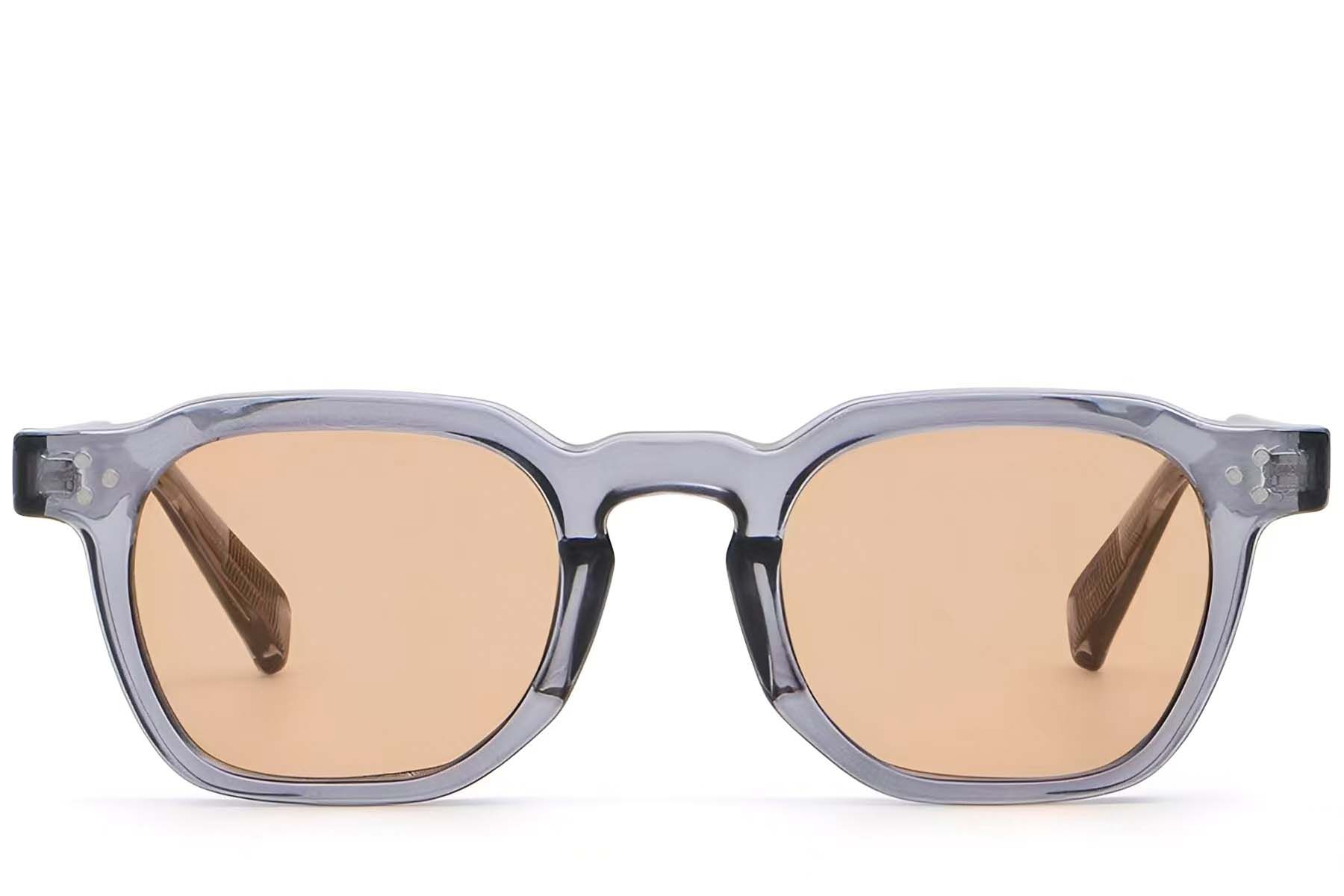 Geometric Purple Plastic Sunglasses #BS2503-0243