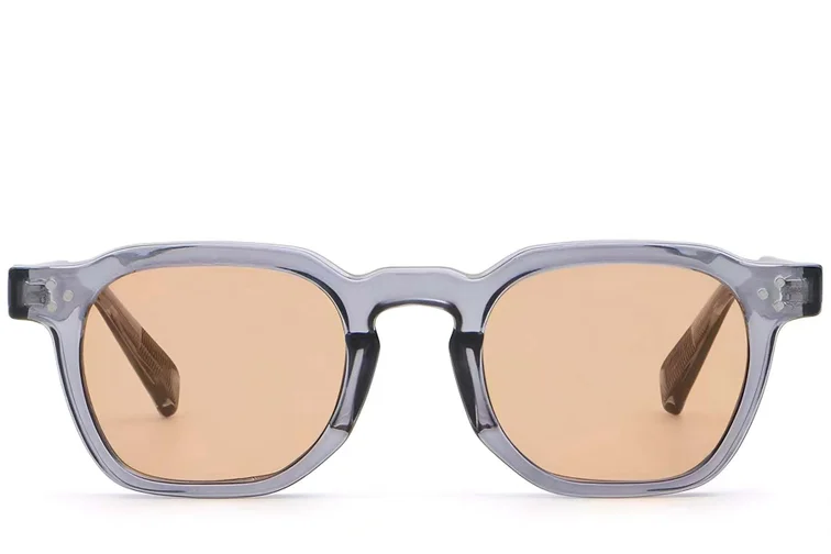 Geometric Purple Plastic Sunglasses #BS2503-0243