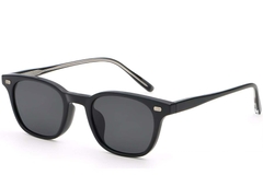 Rectangular Black Plastic Sunglasses #BS2503-0244