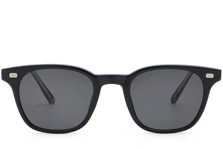Rectangular Black Plastic Sunglasses #BS2503-0244