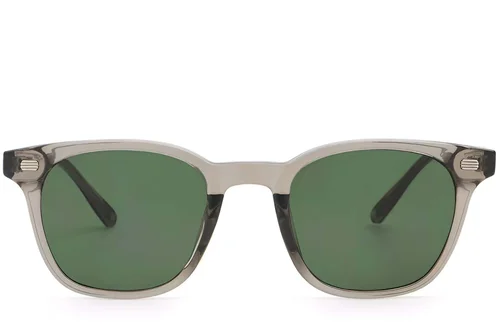 Lunettes de soleil rectangulaires en plastique gris #BS2503-0246