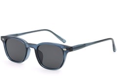 Rectangular Blue Plastic Sunglasses #BS2503-0247