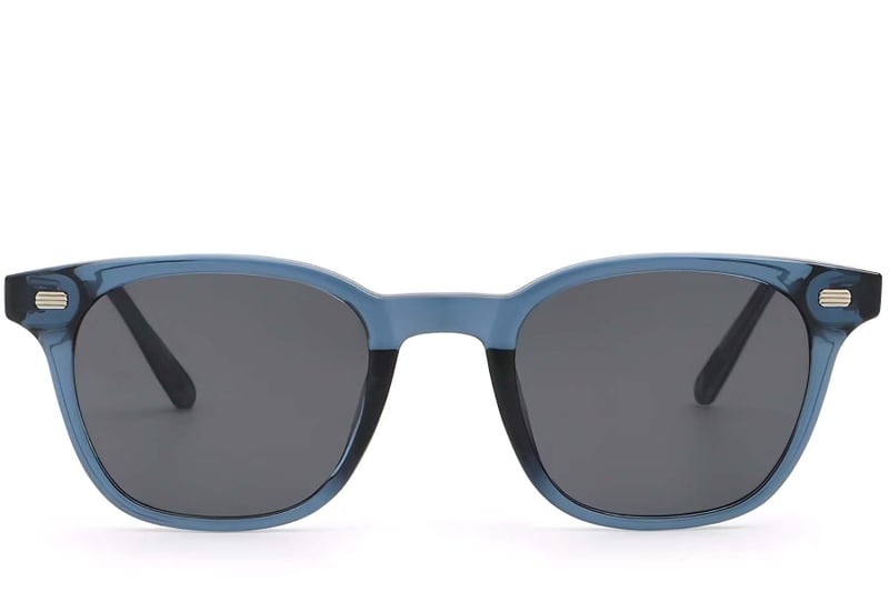 Rectangular Blue Plastic Sunglasses #BS2503-0247