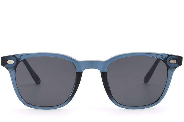 Occhiali da sole rettangolari in plastica blu #BS2503-0247